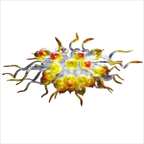 AC 110V 120V 220V 240V Hanging LED Artistic Lighting Murano Glass Large Chandelier Handmade Blown Glass lights