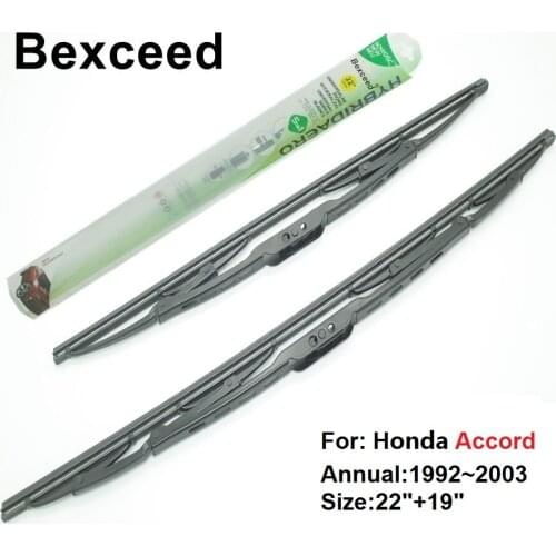 Traditional Wiper Blade for Honda Accord Bexceed of Car Windshield Windscreen 22"+19" 1992~2003
