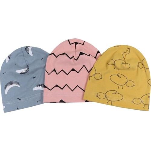 Spring and summer new single-layer thin childrens hats infant cotton hats for men and women baby fetal caps hoods 0-2 years old