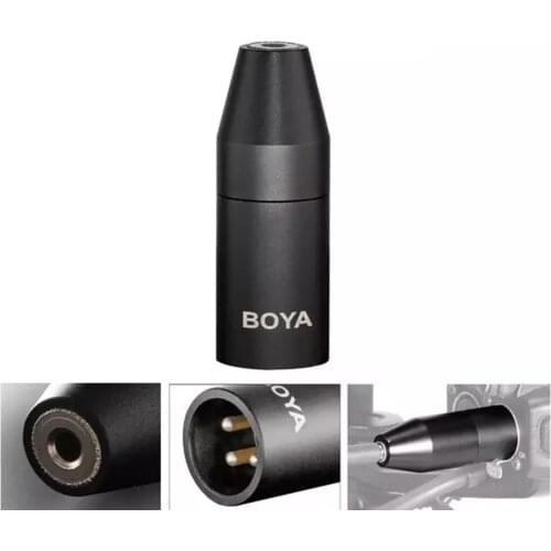 BOYA 35C-XLR Pro 3.5mm TRS to XLR Output Adapter for Sony Panasonic Camcorder Recorder BY-WM4 Pro Microphone Audio Mixer Adapter