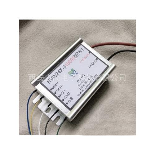 High-frequency High-voltage Module Adjustable Power Supply Model HVW24X-J10000NR8/1+24V/0~10000V/1mA