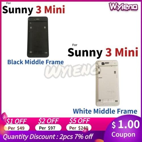 Wyieno LCD Display Frame For Wiko Sunny 3 Mini Middle Frame Bezel Housing Cover Front A Board + tracking