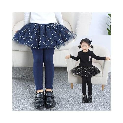 Girls Skirst PantsLeggings 2021 Spring Autumn Korean New Baby Clothes Kids Girls Mash Patchowrk Leggings Toddler Trousers Pants