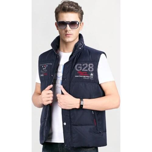 Bruce&Shark Down Feather Vest Men 80%Duck Feather Best Quality best Embroidery Men BLouse Winter Men Feather Size M TO 3XL 5255