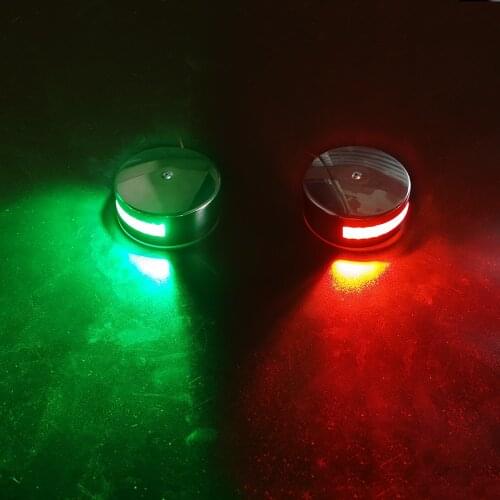 10-30VDC LED One Pair Waterproof Marine Boat Yacht Lamp Stainless Steel Red and Green Bi-Color Navigation Light