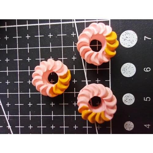1pcs/lot resin flat back ice doughnut 14mm Cabochons Jewelry Fit Mobile Phone Hairpin Headwear DIY Accessories