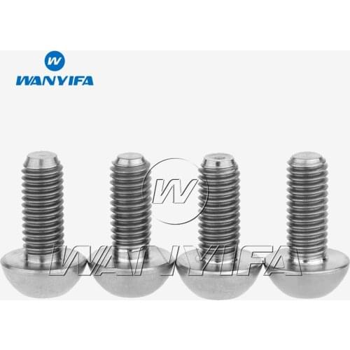 Wanyifa Round Head Titanium Ti Bolts Water Bottle Cage Bottle Holder Bolt Screw M5 x 12mm Hex Scoket 4Pcs