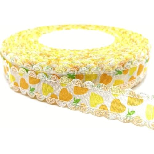 5Yards/lot 18mm Cotton Ribbon Handmade Design Printed Cotton Ribbons For Wedding Christmas Decoration DIY Sewing Fabric #15