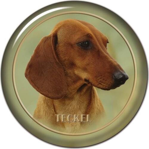 A0657# Various Sizes Removable Decal Teckel Breed Dog V4 Car Sticker Waterproof on Bumper Rear Window Laptop