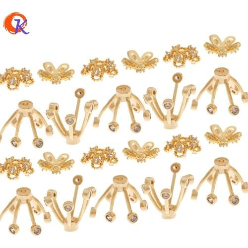 Cordial Design 30Pcs Jewelry Accessories/Hand Made/Torus Shape/Genuine Gold Plating/Cubic Zirconia/Earring Findings/DIY Making