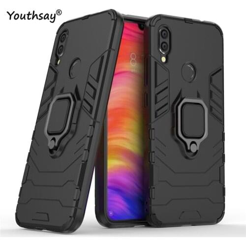 For Xiaomi Redmi Note 7 Case Magnetic Finger Ring Kickstand Hard Phone Case For Xiaomi Redmi Note 7 Cover for Redmi Note 7 Case