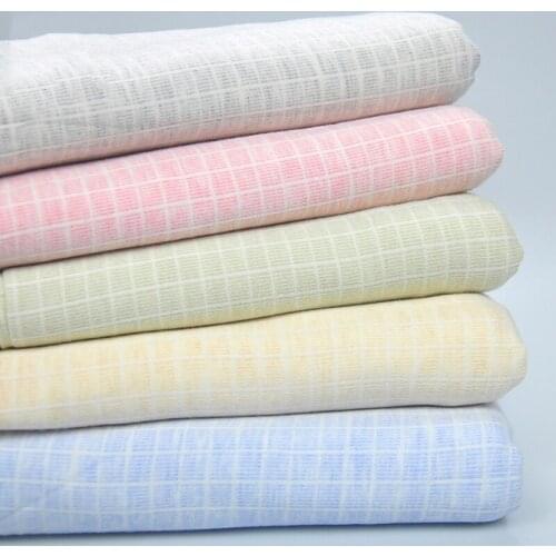 Stretchy printed lattice baby cotton knitted fabric DIY sewing baby cotton jersey fabric for clothing 50*170cm