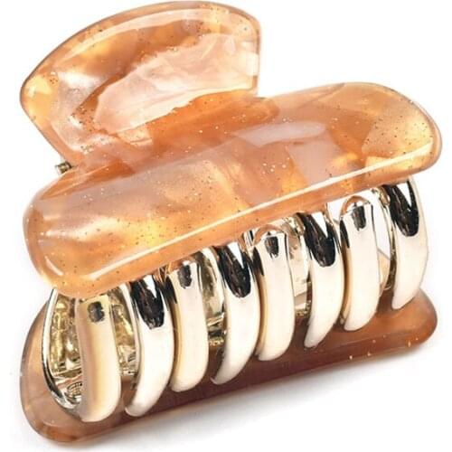 Geometric Acrylic Hair Claw Girls Marble Water Pattern Catch Clip Spring Automatic Clip Hair Accessories for Women 13008