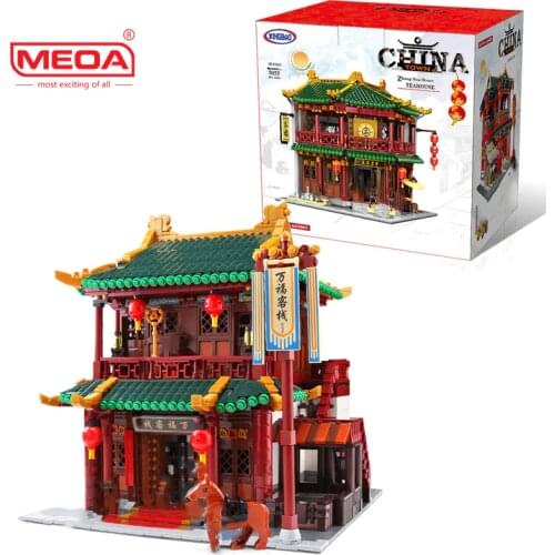 Inn Hotel Gifts Box XINGBAO Building Blocks 01022 Zhonghua Street Building Series Restaurant With Figures Bricks Toy 4PX