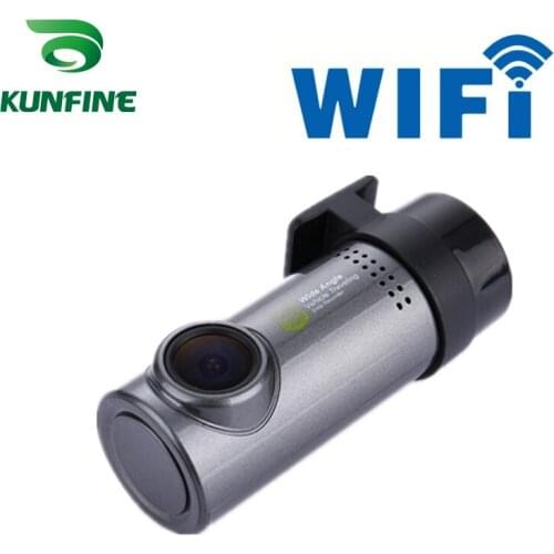 KUNFINE 720P Recording WIFI Dash Cam Car DVR Video Recorder G-sensor Night Vision Wide Angle 140
