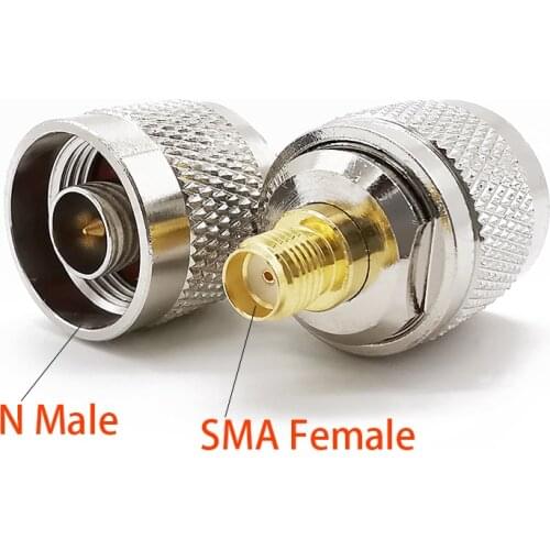 N Male Jack To SMA Female Plug RF Coaxial Cable Adapter Straight N to SMA Series Connector for Antenna, Radio,WIFI Coaxial Cable