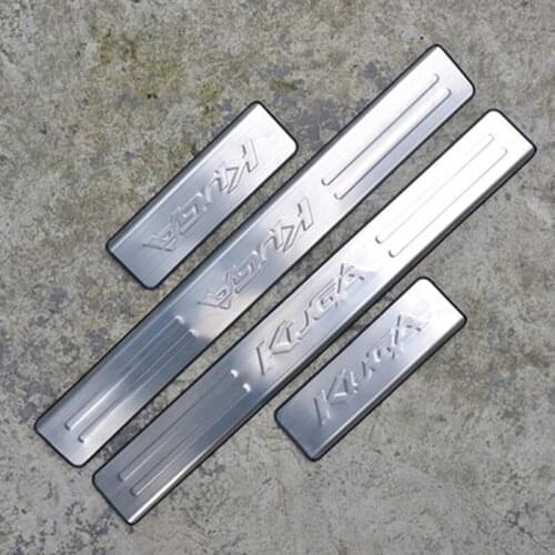 Stainless Steel Side Door Scuff Plate Door Sill Trim Fit For Ford Kuga 2013 2014 2015 2016 2017 2018 Car styling