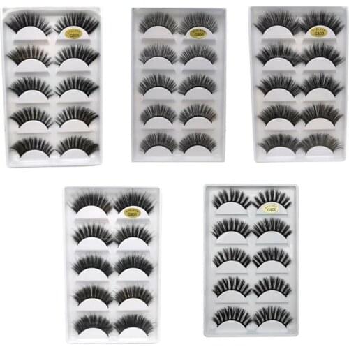 5 Pairs Eye Lashes Hand Made Natural fake eyelashes 3d Mink Lashes Soft Dramatic Eye Lashes For Makeup Cilios Mink Maquiagem