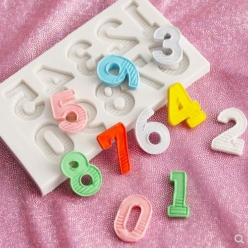 Number Silicone Mold Fondant Mould Cake Decorating Tools Chocolate Gumpaste Mold, Sugarcraft, Kitchen Accessories