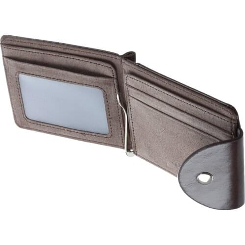 COSW Ultra-thin Slim Men Leather Money Clip Wallet