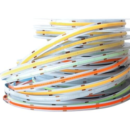 COB LED Strip 384 528 LEDs High Density Flexible COB LED Lights DC12V 24V RA90 3000K 4000K 6000K Red Ice Blue Pink LED Tape