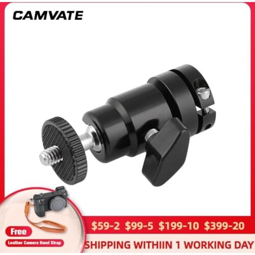 CAMVATE Versatile 360° Swivel Ball Head Holder With 1/4"-20 Male Thread Mount For Monitor,Video Light,Flash,Microphone Mounting