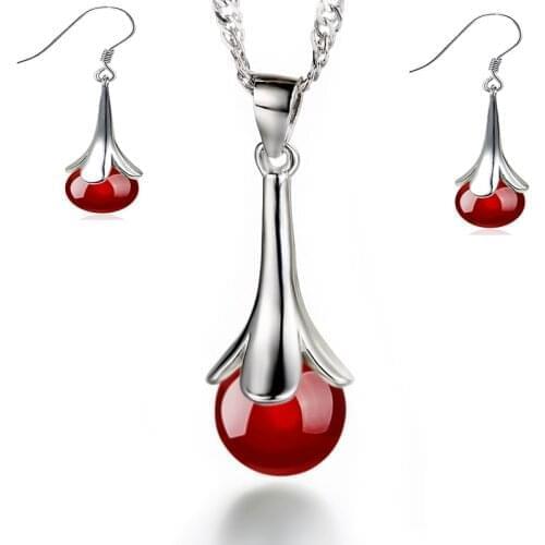 XIYANIKE 925 Sterling Silver 2019 Wholesale Price Crystal Stone Lucky Leaf Leaves Temperament Jewelry Sets For Women Gift NE+EA