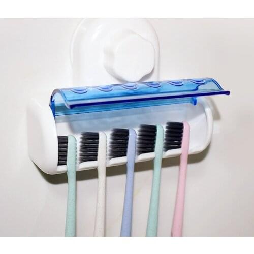 Yooap 5 hooks without suction cup bathroom toothbrush holder bracket hook suction cup wall-mounted toothbrush holder