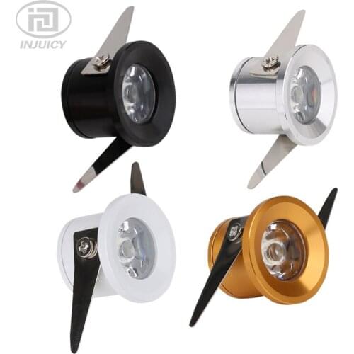 10pcs Bright 1W Mini LED Spotlight Cabinet Bulls Eye Lamp Showcase Howcase Wine Set Jewelry Background Wall Lights