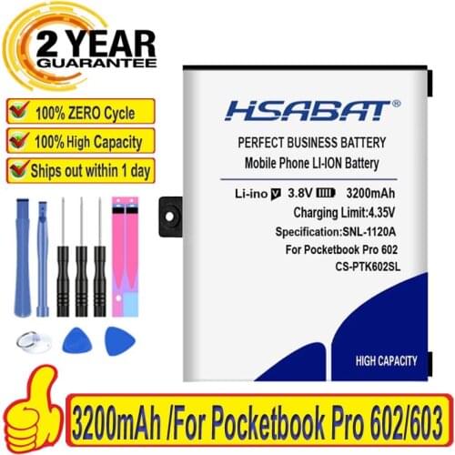 100% Original HSABAT 2500mAh CS-PTK602SL Battery For Pocketbook Pro 602/603/612/902/903/912/920