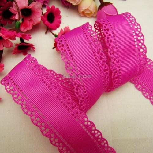 1410156,hot sale 30mm hollow Flowers solid Grosgrain ribbon, DIY handmade materials,Clothing accessories,Gift Wrapping