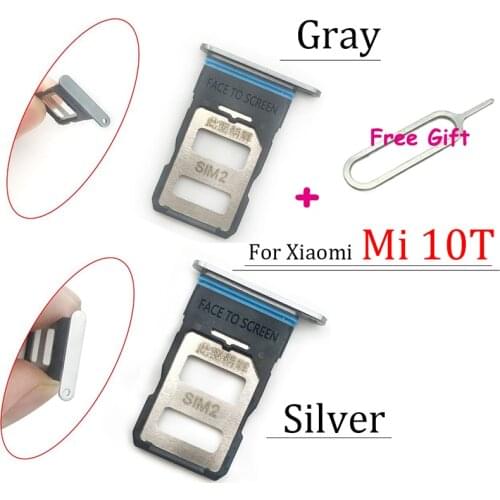 30Pcs/Lot，SIM Card Tray Slot Holder Replacement Part For Xiaomi Mi 10T SIM Card Slot SD Card Tray Holder Adapter With Pin