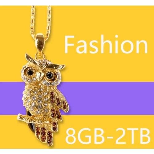 8gb 16gb Owl Crystal Cute Jewelry Usb Flash Drive 32gb 64gb Cute Lovers Gift Pen Drive Pendrive 128gb USB Stick 1TB 2TB 2.0 Key