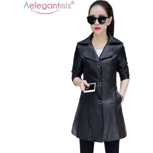 Aelegantmis Women's Long Trench Coats