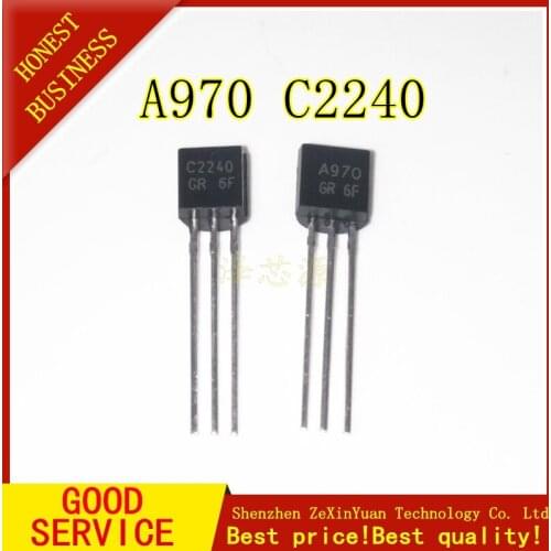 50pcs 2SA970 2SC2240 (25PCS* A970 +25PCS* C2240 ) TO-92 Bipolar Transistors - BJT NPN new and original