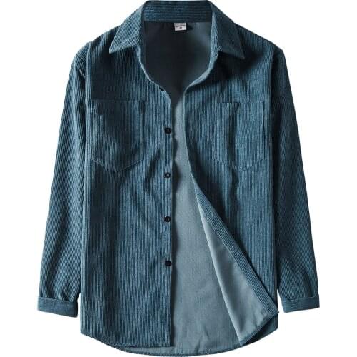 Мужские вельветовые рубашки CHAMSGEND China At AliExpress