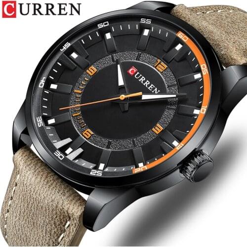CURREN New Arrival Men Watches Top Luxury Brand Sport Watch Men Leather Quartz Wristwatch Date Male Clock Relogio Masculino