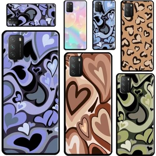 Purple Heart Swirl Aesthetic For POCO F3 M3 X3 Phone Case For Xiaomi Mi 11 A1 A2 A3 10T 9T Pro Mi Note 10 Lite Coque