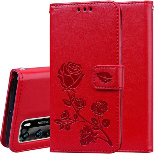 For Huawei P40 lite Wallet Case Magnetic Book Flip Cover For Huawei P40 Pro Card Photo Holder Luxury Leather Mobile Phone Fundas