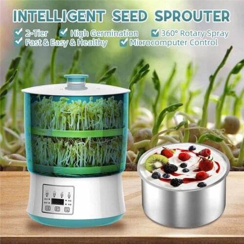 Home Intelligence Bean Sprouts Machine 2/3 Layers Thermostat Green Seeds Growing Automatic Bean Sprout Machine Large Capacity