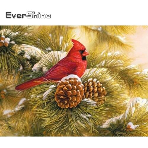 Evershine Diamond Painting Landscape Snow Cross Stitch Diamond Embroidery Bird Full Square Mosaic Diamond Art Home Decoration