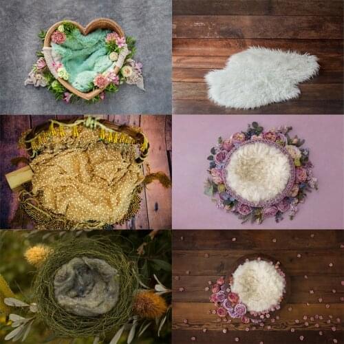 Photo Studio Props For Newborns Baby Photography Backdrop Butterfly Petals Wood Board Marble Texture Vinyl Background Cloth