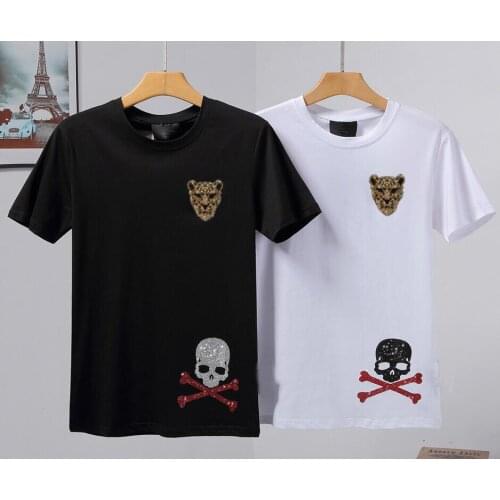 Hot sale Hip Hop Tshirt New Cotton Fashion MenS High Quality Rhinestone Tees drop shipping