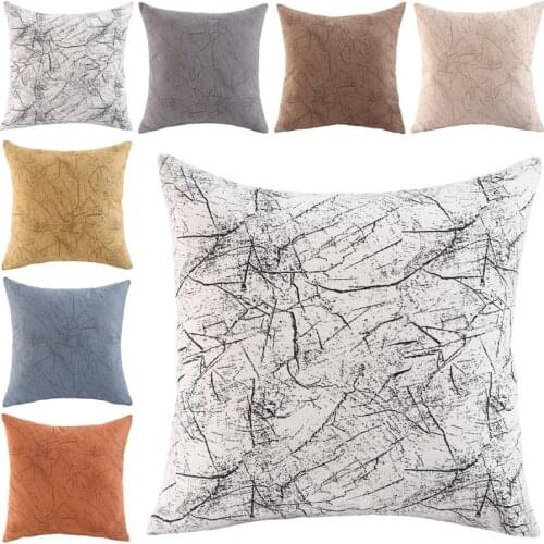 PU Leather Marble Cushion Cover 45x45cm Throw Pillows Decorative Pillow Home Decor Funda Cojin Sofa Living Room Car Home Decor