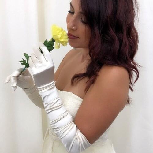 Wedding engagement bridal shower Bachelorette even Party bride bridesmaid flower girl anniversary decoration bag Long Gloves