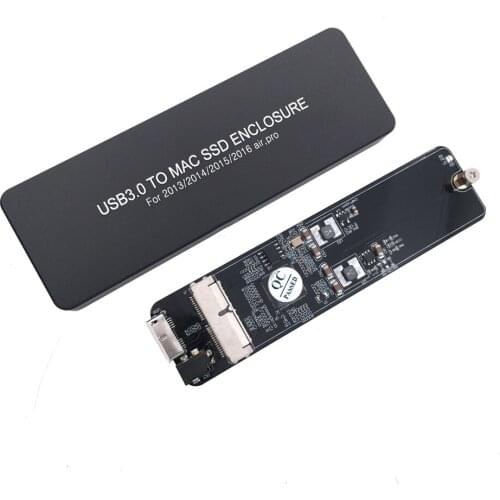 Aluminum Alloy SSD Case Computer USB 3.0 SSD Enclosure Home Office Supplies for Apple MacBook Air Pro Retina 2013/2014/2015/2016