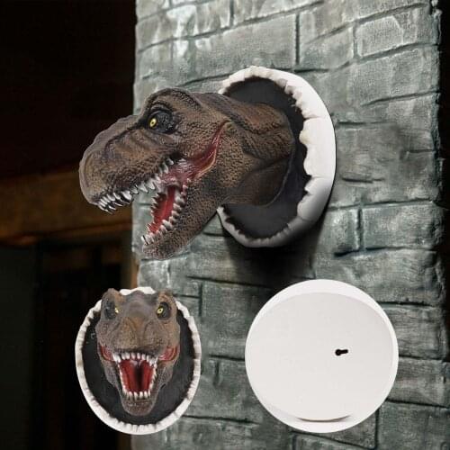 Creative Simulation Deinonychus Model Wall Pendant Three Styles Latex Foam Realistic Dinosaur Ornaments Bar Living Room Decor