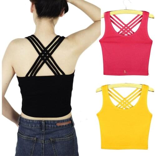 Summer Tops Crop Teens For Girls Cross Backless Kids Camisole Women Bottom Cotton Young Teens In Lingerie Undershirts