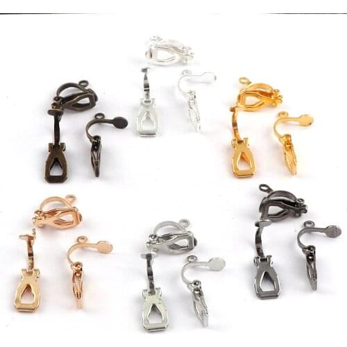 13x10mm Metal Earrings Clip Earnuts Ear Pad Plugging Back Stopper Setting DIY Earring back Earstud Findings