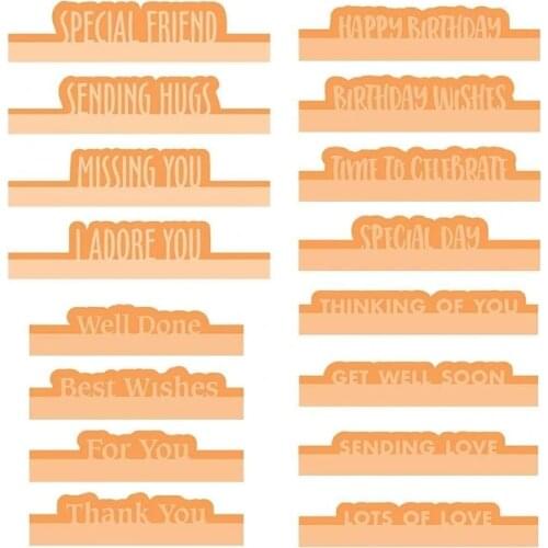 Metal Cutting Dies sentiment header collection card Scrapbooking Stencil Cut Die For DIY Card Crafts Handmade